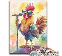 Puzzle per adolescenti da 1000 pezzi, gallo che canta, adatto dai 14 anni in su, gioco stimolante, ottimo regalo per giocare, 38x26cm