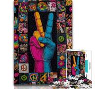 Puzzle per adolescenti da 1000 pezzi, gesto "Sì", antistress, per ammazzare il tempo, lista dei desideri con Babbo Natale (38x26cm)