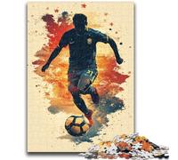 Puzzle per adolescenti da 1000 pezzi, giocatore di calcio, sfida di intelligenza cerebrale, giocattoli avvincenti, regalo di compleanno, regali, arte murale 50x75cm