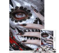 Puzzle per adolescenti da 1000 pezzi giocattolo con volto di anime spettrale decorazione da parete opera d'arte regalo giochi educativi adatto per la decorazione del desktop dimensioni 50x75cm