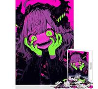 Puzzle per adolescenti da 1000 pezzi,giocattolo da parete a forma di mostro anime,regalo divertente,gioco rompicapo,migliora l'amore tra coppie,dimensioni 38x26cm