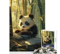 Puzzle per adolescenti da 1000 pezzi giocattolo educativo a forma di panda idee regalo per giochi educativi che migliorano l'amore tra coppie dimensioni 38x52cm
