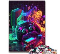 Puzzle per adolescenti da 1000 pezzi, gioco al neon, gioco stimolante e gioco educativo per famiglie, per compleanni e Natale, 50x75cm