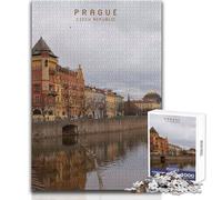 Puzzle per adolescenti da 1000 pezzi, gioco educativo per famiglie a Praga, migliora la memoria, regali di Babbo Natale segreto, dimensioni 38x52cm