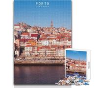 Puzzle per adolescenti da 1000 pezzi, gioco educativo per famiglie, Porto, migliora la memoria, regali di Babbo Natale segreto, dimensioni 38x52cm