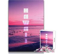 Puzzle per adolescenti da 1000 pezzi, gioco educativo per famiglie, serate sull'isola delle Hawaii, migliora la memoria, regali di Babbo Natale segreto, dimensioni 50x75cm