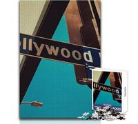 Puzzle per adolescenti da 1000 pezzi, gioco educativo per famiglie, tema Hollywood, migliora la memoria, regali di Babbo Natale segreto, dimensioni 50x75cm