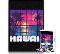 Puzzle per adolescenti da 1000 pezzi, gioco educativo sul tramonto hawaiano, regalo per donne, regali di compleanno, dimensioni 38x52cm