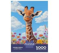 Puzzle Per Adolescenti Da 1000 Pezzi Giraffe in Bloom Puzzle Per Adulti Giochi Rilassanti Decorazione Perfetta Gioco Stimolante Regali 70x50cm/1000pcs