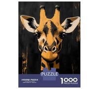 Puzzle Per Adolescenti Da 1000 Pezzi Giraffe Portrait Painting Puzzle Per Adolescenti Gioco Per Famiglie Sfida Difficile Regali Unici Per Compleanno E Natale 70x50cm/1000pcs
