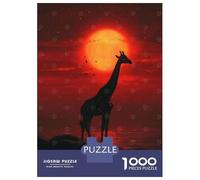 Puzzle Per Adolescenti Da 1000 Pezzi Giraffe Sunset Vista Puzzle Per Adolescenti Giochi Rilassanti Regali Per Donne Regali Per Amici E Familiari 70x50cm/1000pcs