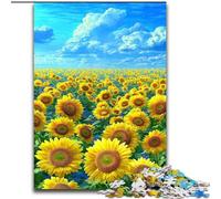 Puzzle per adolescenti da 1000 pezzi Girasole, allena il tuo cervello e le tue mani, regali di compleanno unici per bambini dai 14 anni in su dimensioni 26x38cm