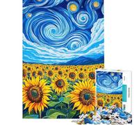 Puzzle per adolescenti da 1000 pezzi Girasole Vangogh Gioco rompicapo per adulti Regalo per donne Offerta come regalo per tutta la famiglia (Dimensioni 38x52cm)