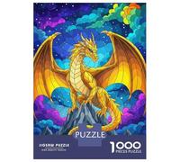 Puzzle Per Adolescenti Da 1000 Pezzi Golden Dragon on Mountain Peak Puzzle Per Adulti Gioco Rompicapo Migliora La Memoria Regali Per Amici E Familiari 38x26cm/1000pcs