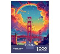 Puzzle Per Adolescenti Da 1000 Pezzi Golden Gate Pride Puzzle Per Adolescenti Giochi Rilassanti Corsa Di Velocità Manuale Per È Ideale Come Regalo 52x38cm/1000pcs