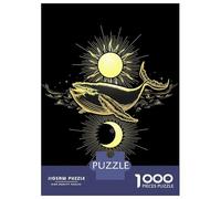 Puzzle Per Adolescenti Da 1000 Pezzi Golden Whale Flying in Sky Puzzle Per Adolescenti Giochi Rilassanti Decorazioni Murali Regali Unici Per Compleanno E Natale 52x38cm/1000pcs