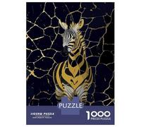 Puzzle Per Adolescenti Da 1000 Pezzi Golden Zebra Poster Art Puzzle Per Adolescenti Gioco Per Famiglie Migliora La Memoria Regali Di Natale E Compleanno 52x38cm/1000pcs