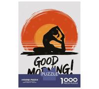Puzzle Per Adolescenti Da 1000 Pezzi Good Morning Yoga Silhouette Puzzle Per Adulti Gioco Pratico Analisi E Logica Interazione Genitore-figlio 52x38cm/1000pcs