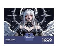 Puzzle Per Adolescenti Da 1000 Pezzi Goth Angel Anime Girl Puzzle Per Adulti Giochi Rilassanti Decorazione Perfetta Ottimo Regalo Per I Giocatori 52x38cm/1000pcs