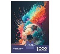 Puzzle Per Adolescenti Da 1000 Pezzi Graffiti Soccer Explosion Abstract Colorful Football Wall Art Vibrant Street Art Soccer Ball For... Puzzle Per Adolescenti Giochi Rilassanti Decorazioni Murali R