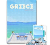 Puzzle per adolescenti da 1000 pezzi, Grecia, giocattoli per l'intrattenimento della famiglia, ideali come regalo per tutta la famiglia (75x50cm)