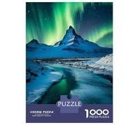 Puzzle Per Adolescenti Da 1000 Pezzi Green Aurora Borealis Puzzle Per Adulti Gioco Rompicapo Migliora La Memoria Regali Per Amici E Familiari 52x38cm/1000pcs