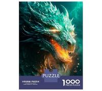 Puzzle Per Adolescenti Da 1000 Pezzi Green Glowing Dragon Puzzle Per Adulti Gioco Pratico Migliora La Memoria Ottimo Regalo Per I Giocatori 38x26cm/1000pcs