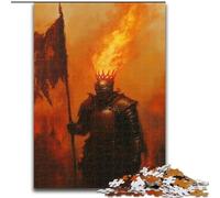Puzzle per adolescenti da 1000 pezzi, guerriero misterioso, rompicapo per decorazioni murali, regali unici per compleanno e Natale per bambini dai 14 anni (dimensioni 26x38cm)