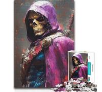 Puzzle per adolescenti da 1000 pezzi, Guerriero scheletrico con spada, bellissimo gioco di design, idee regalo perfette per la decorazione (38x26cm)