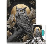 Puzzle per adolescenti da 1000 pezzi, gufo magico, aiuta il cervello a esercitare i giocattoli avvincenti per coltivare la pazienza, collezione di artisti, belle arti (75x50cm)