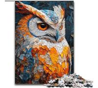 Puzzle per adolescenti da 1000 pezzi, gufo misterioso, adatto a persone dai 14 anni in su Difficile da completare ma divertente e spiritoso Ottimo regalo (dimensioni 50x75cm)