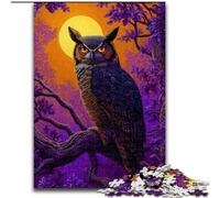 Puzzle per adolescenti da 1000 pezzi, gufo sull'albero, adatto a persone dai 14 anni in su Difficile da completare ma divertente e spiritoso Ottimo regalo (dimensioni 26x38cm)