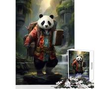 Puzzle per adolescenti da 1000 pezzi guida turistica giocattolo panda decorazione da parete idee regalo gioco rompicapo migliora l'amore tra coppie dimensioni 38x26cm