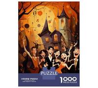 Puzzle Per Adolescenti Da 1000 Pezzi Halloween Party Invitation Card Puzzle Per Adulti Giochi Divertenti Sfida Difficile Regalo Di Compleanno, Regali, 70x50cm/1000pcs
