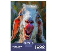 Puzzle Per Adolescenti Da 1000 Pezzi Happy Goat Painting Puzzle Per Adulti Gioco Per Famiglie Decorazione Murale Regali Unici Per Compleanno E Natale 52x38cm/1000pcs
