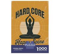 Puzzle Per Adolescenti Da 1000 Pezzi Hard Core Happy Spine Yoga Poster Puzzle Per Adulti Giocattolo Decorazione Da Parete Analisi E Logica Gioco Stimolante Regali 70x50cm/1000pcs