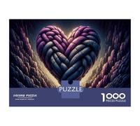 Puzzle Per Adolescenti Da 1000 Pezzi Heart-Shaped Rope Art Puzzle Per Adulti Gioco Pratico Migliora La Memoria Ottimo Regalo Per I Giocatori 52x38cm/1000pcs