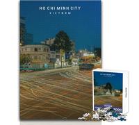 Puzzle per adolescenti da 1000 pezzi, Ho Chi Minh City, analisi pratica del gioco e logica, regalo per compleanni, dimensioni 50x75cm