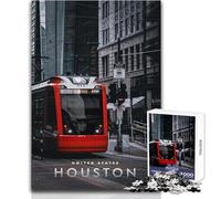 Puzzle per adolescenti da 1000 pezzi Houston, Stati Uniti, analisi pratica del gioco e logica, regalo per compleanni, dimensioni 38x26cm