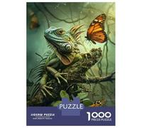 Puzzle Per Adolescenti Da 1000 Pezzi Iguana in Amazon Rainforest Puzzle Per Adulti Gioco Rompicapo Migliora La Memoria Regali Per Amici E Familiari 70x50cm/1000pcs