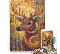 Puzzle per adolescenti da 1000 pezzi: Il Cervo Maestoso Gioco Impossibile Rilassante e Intellettuale Regalo per Donne 38x26cm