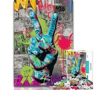 Puzzle per adolescenti da 1000 pezzi, il gesto del "sì", giochi divertenti per la famiglia, attività divertenti a casa, regalo di compleanno, regali da viaggio (38x26cm)