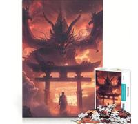 Puzzle per adolescenti da 1000 pezzi "Il guardiano del Torii", gioco rompicapo, attività divertenti da fare a casa, regalo per donne 38x26cm