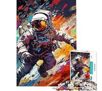Puzzle per adolescenti da 1000 pezzi Il lato artistico dello spazio Puzzle per adulti Difficile Lista dei desideri con Babbo Natale Rompicapo Giochi per famiglie 50x75cm