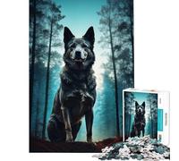 Puzzle per adolescenti da 1000 pezzi "Il lupo nel bosco" Aiuta ad allenare la mente decorazione per la casa gioco rilassante adatto a persone dai 14 anni in su (38x26cm)