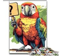 Puzzle per adolescenti da 1000 pezzi,Il pappagallo che fa domande,per bambini dai 14 anni in su Ogni pezzo è unico Gioco divertente e stimolante per tutta la famiglia Ottimo regalo dimensioni 26x38cm