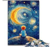 Puzzle per adolescenti da 1000 pezzi,Il piccolo principe del cielo notturno,elefante giocattolo,gioco intellettuale,regalo di compleanno,regali,arte murale per bambini dai 14 anni in su 26x38cm