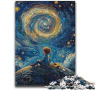Puzzle per adolescenti da 1000 pezzi, Il piccolo principe del cielo notturno, puzzle per adulti, per ammazzare il tempo durante le vacanze, con poster abbinato e foglio di quiz (26x38cm)