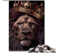 Puzzle per adolescenti da 1000 pezzi, Il Re Leone Nero o Rosso, giocattoli per l'intrattenimento della famiglia, ideali come regali per tutta la famiglia dai 14 anni in su (dimensioni 50x75cm)