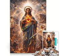 Puzzle per adolescenti da 1000 pezzi Il Sacro Cuore Gioco Impossibile Rilassante e stimolante per la mente Regalo per donne 38x26cm